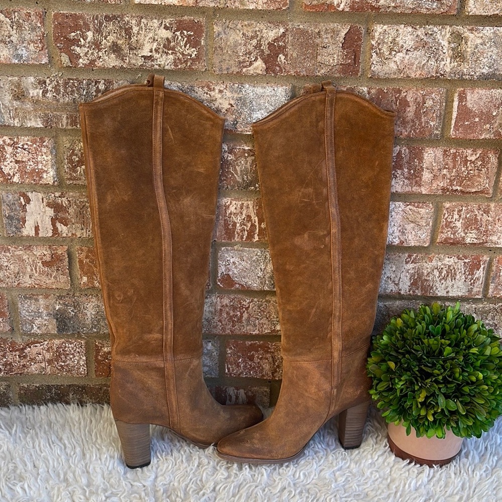 NWOT Isabel Marant Suede Gaucho Knee-High Pullover Boots - Picture 2 of 9